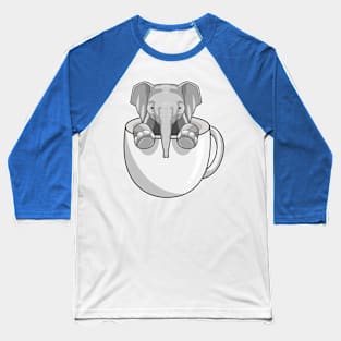 Elephant with Cup Baseball T-Shirt